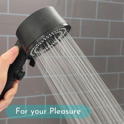 Luxury matte black shower head on high pressure rainfall 